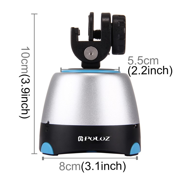 PULUZ PU360 Electronic 360 Degree Rotation Panoramic Tripod Head with Remote Controller - Blue-4