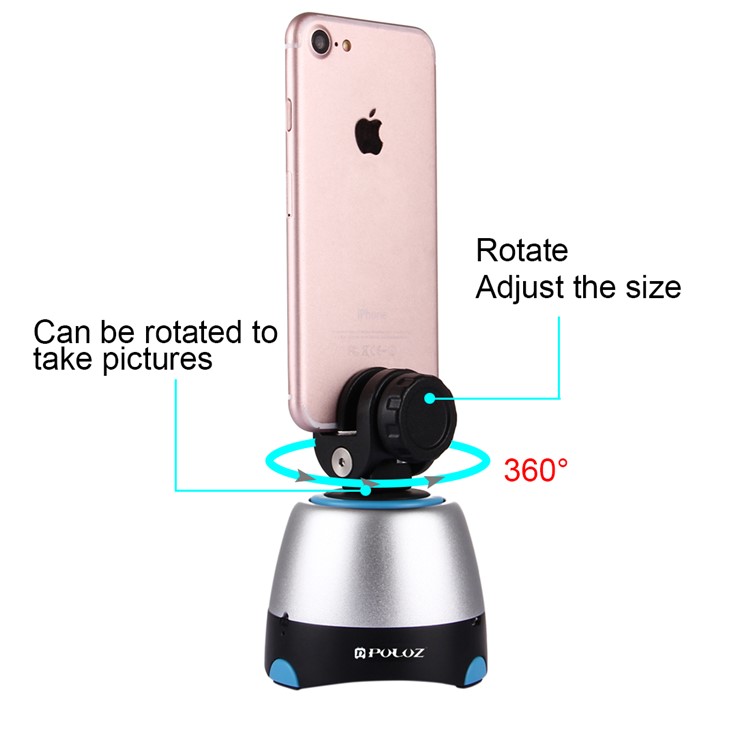 PULUZ PU360 Electronic 360 Degree Rotation Panoramic Tripod Head with Remote Controller - Blue-6
