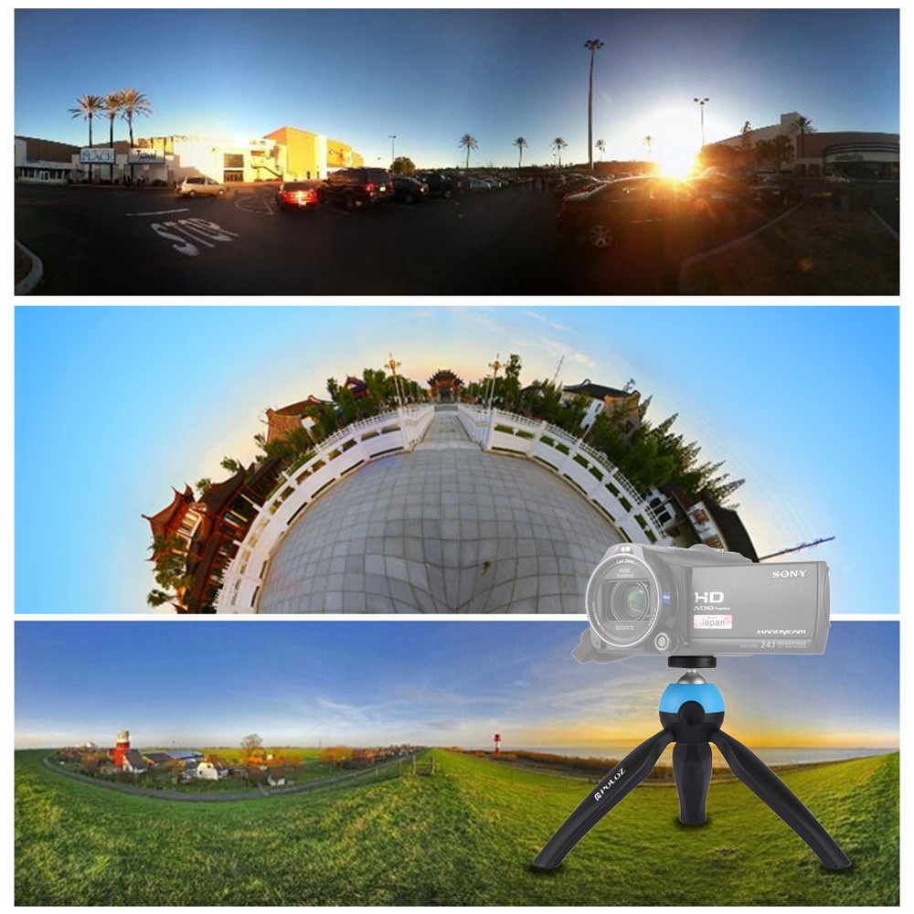 PULUZ PU361 Mini Tripod Mount with 360 Degree Ball Head for GoPro DSLR Cameras - Blue-10