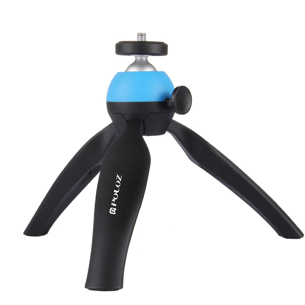 PULUZ PU361 Mini Tripod Mount with 360 Degree Ball Head for GoPro DSLR Cameras - Blue-2