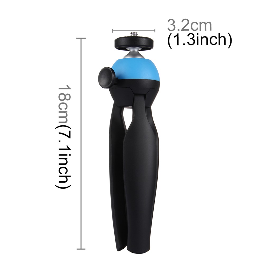 PULUZ PU361 Mini Tripod Mount with 360 Degree Ball Head for GoPro DSLR Cameras - Blue-4