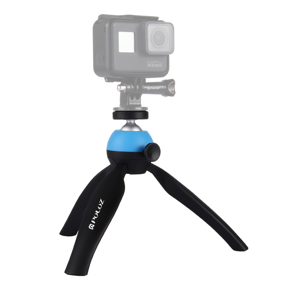 PULUZ PU361 Mini Tripod Mount with 360 Degree Ball Head for GoPro DSLR Cameras - Blue-5