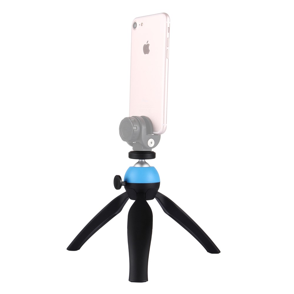 PULUZ PU361 Mini Tripod Mount with 360 Degree Ball Head for GoPro DSLR Cameras - Blue-6