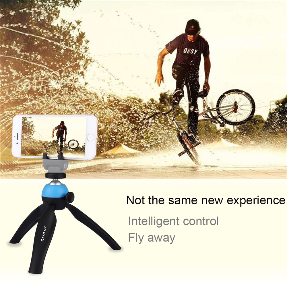PULUZ PU361 Mini Tripod Mount with 360 Degree Ball Head for GoPro DSLR Cameras - Blue-9