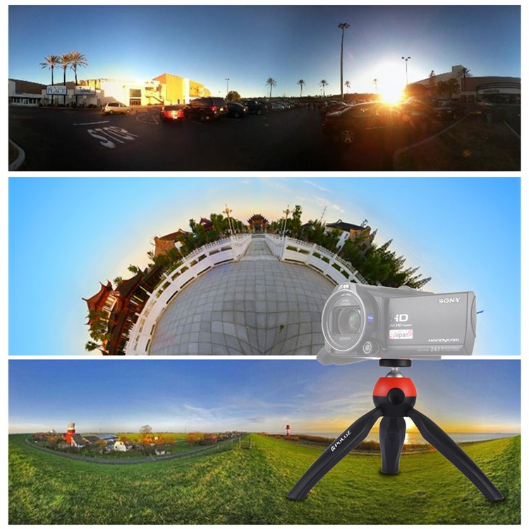 PULUZ PU361 Mini Tripod Stand Portable Travel Tripod with 360° Ball Head - Red-10