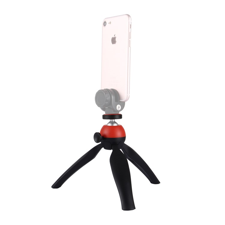 PULUZ PU361 Mini Tripod Stand Portable Travel Tripod with 360° Ball Head - Red-6