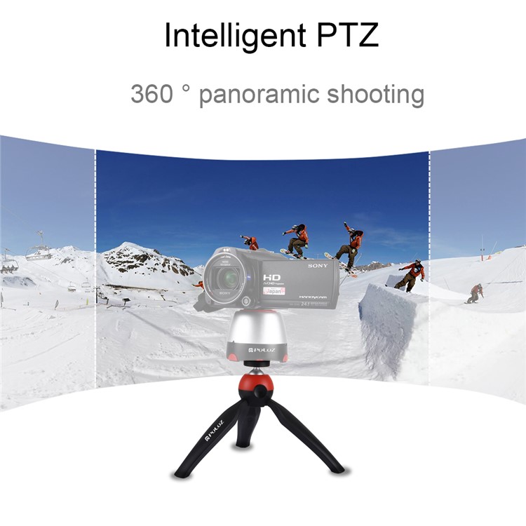 PULUZ PU361 Mini Tripod Stand Portable Travel Tripod with 360° Ball Head - Red-7