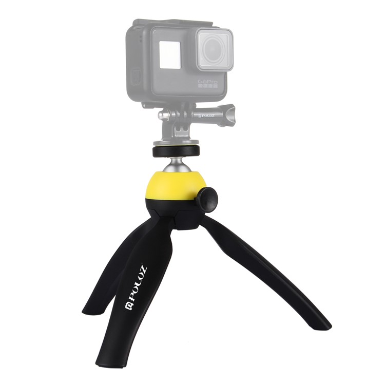 PULUZ PU361 Portable Flexible Pocket Mini Camera Grip Stand with 360 Degree Ball Head - Yellow-5