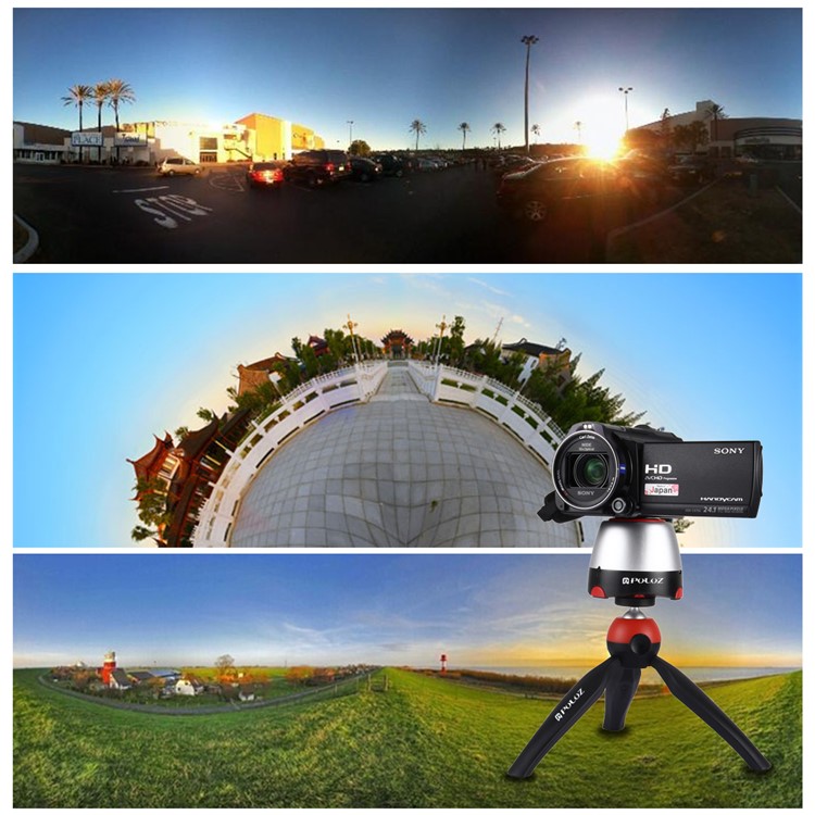 PULUZ PU362 Electronic Rotary Panoramic Tripod Mount with Remote Controller for Phones, GoPro, DSLR Cameras - Red-15
