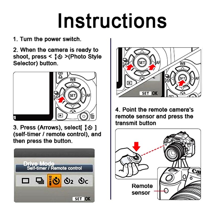 PULUZ Wireless IR Remote Control for DSLR / SLR Camera-7