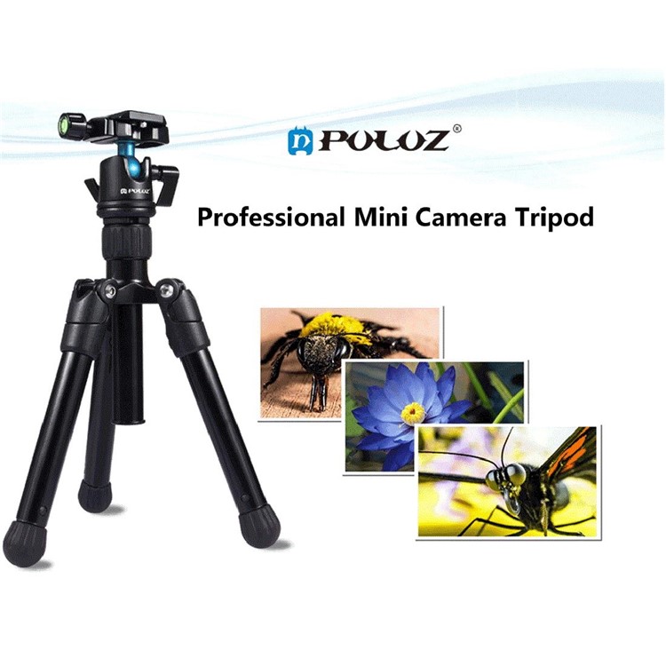 PULUZ PU3001 Mini Microspur Fotos Magnesiumlegierung Stativhalterung Für DSLR Und Digitalkameras - Schwarz-2