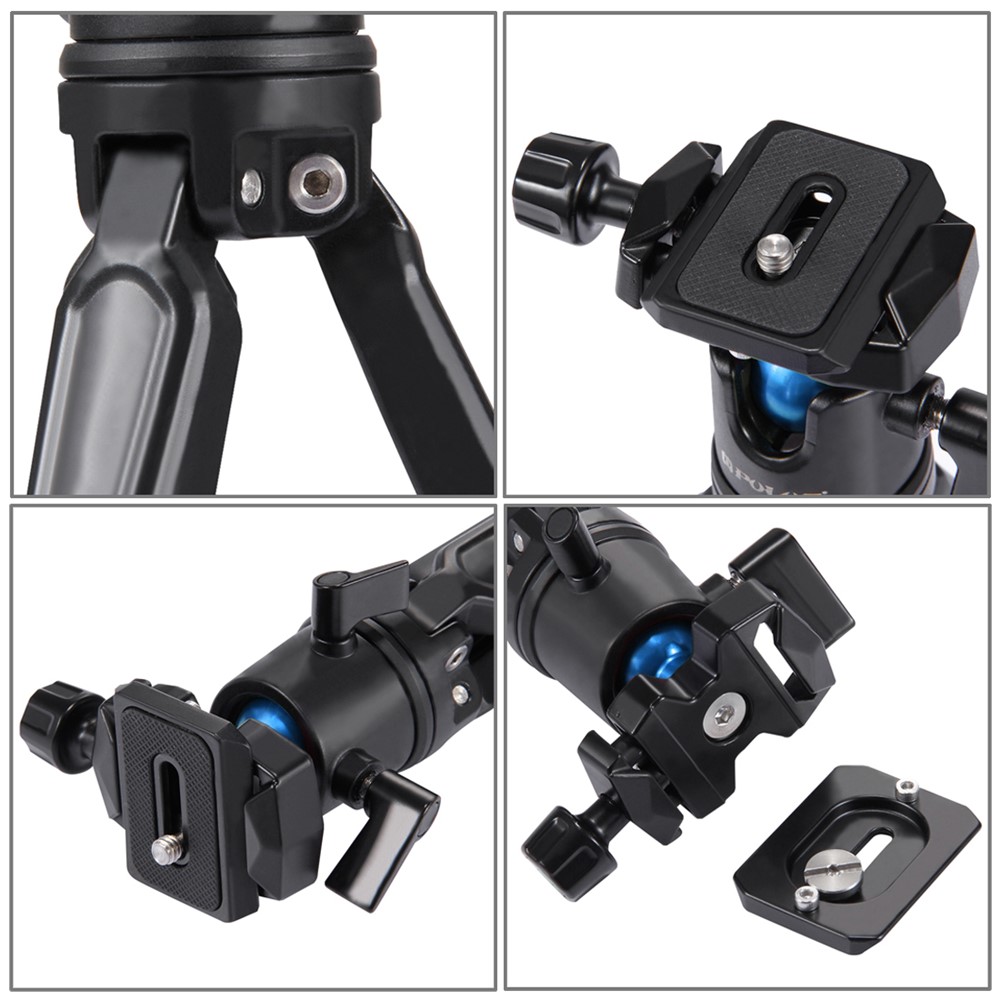 Puluz PU3002 Mini Metal Desktop Tripod Montagem Com Altura Ajustável Para DSLR E Câmeras Digitais - Preto