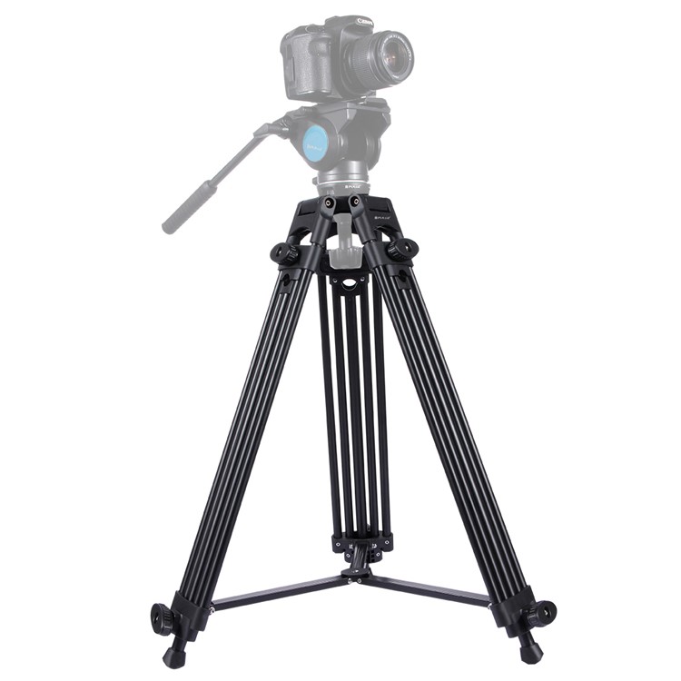 PULUZ PU3003 Professional Heavy Duty Video Camcorder Aluminum Alloy Tripod for DSLR / Digital Cameras - Black-1