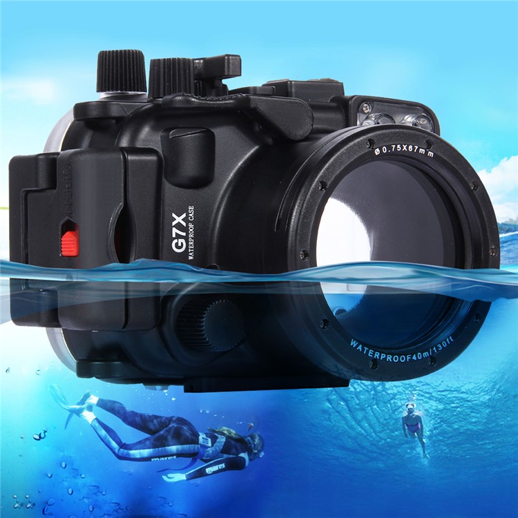 PULUZ Pu7007 for Canon G7 X Camera 40m Diving Housing Underwater Waterproof Case - Black-1