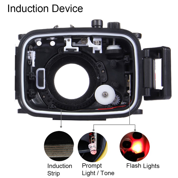 PULUZ Pu7007 for Canon G7 X Camera 40m Diving Housing Underwater Waterproof Case - Black-8