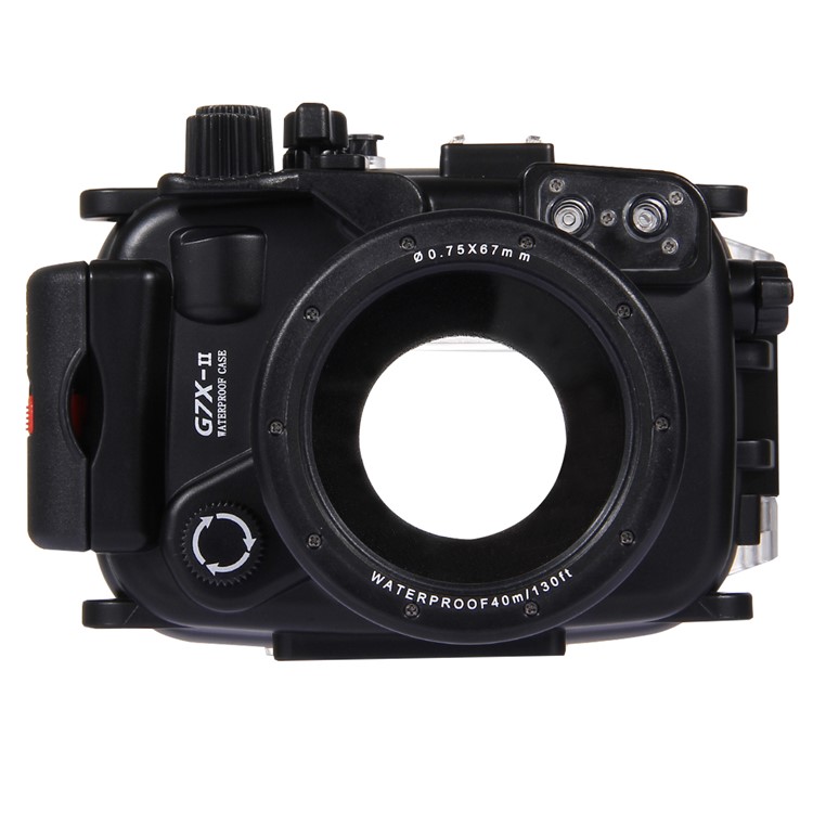 PULUZ Pu7008 for Canon G7 X Mark II Camera 40m Underwater Waterproof Case Diving Housing - Black-2