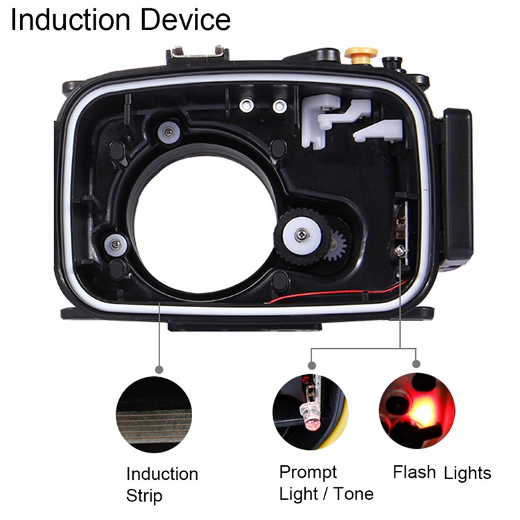 PULUZ Pu7001 para Sony A6000 Camera 40m caso de alojamento subaquático impermeável - preto-8
