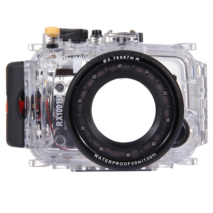 PULUZ Pu7005 Para Sony RX100 III 40m Cámara Sumergible Caja De Buceo A Prueba De Agua - Transparente-2