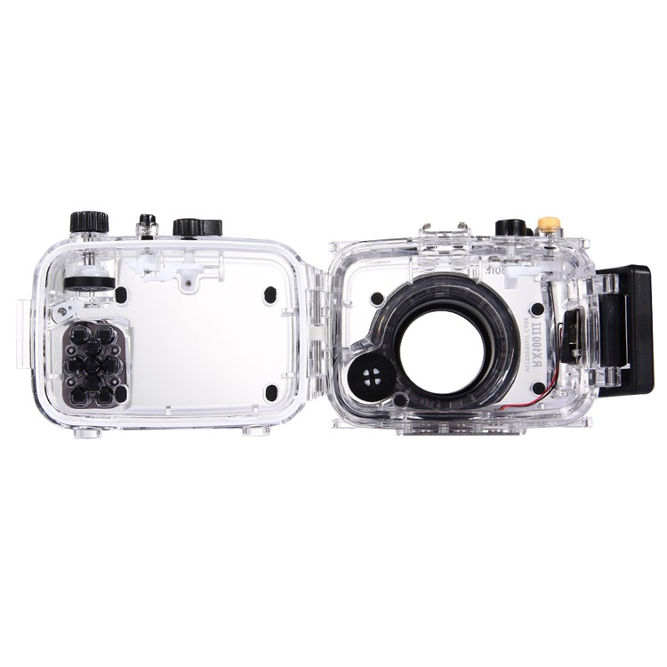 PULUZ Pu7005 Para Sony RX100 III 40m Cámara Sumergible Caja De Buceo A Prueba De Agua - Transparente-5