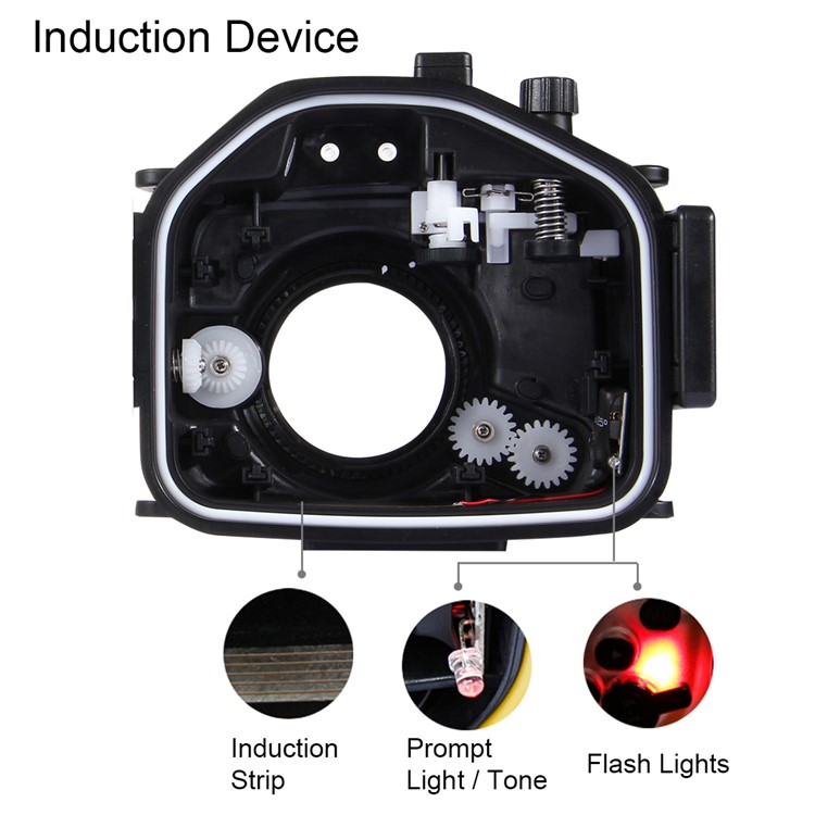 PULUZ Pu7009 40m Underwater Camera Waterproof Housing Case for Panasonic LUMIX DMC-LX100 - Black-8