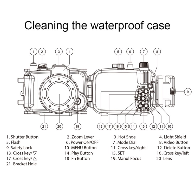PULUZ Pu7006 40m Underwater Waterproof Diving Camera Housing Case for Sony RX100 IV Camera - Black-8
