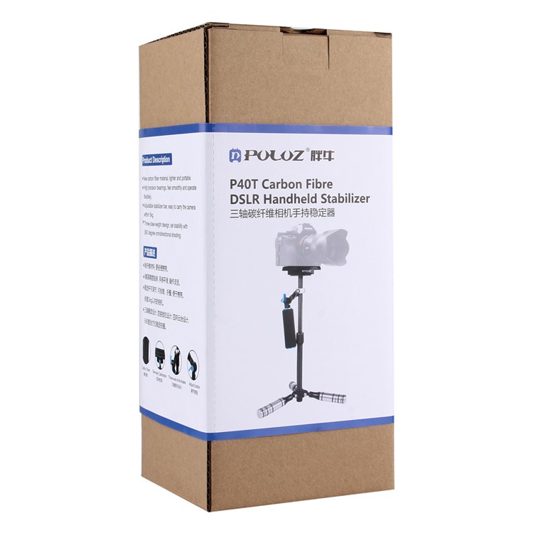 PULUZ P40T Carbon Fiber Handheld Stabilizer Steadicam for DSLR & DV Digital Video & Cameras-20
