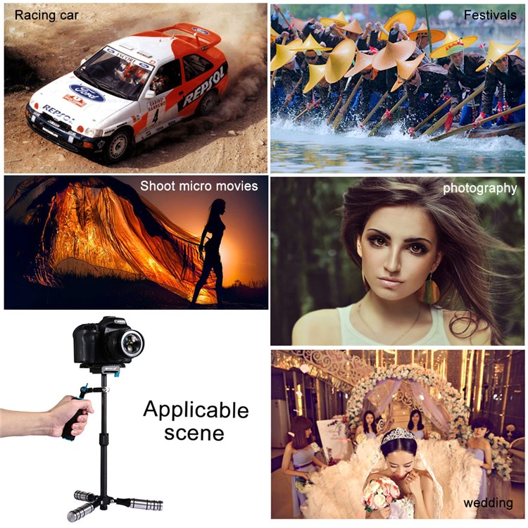 PULUZ P40T Carbon Fiber Handheld Stabilizer Steadicam for DSLR & DV Digital Video & Cameras-25