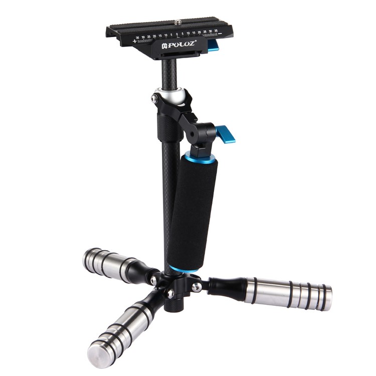 PULUZ P40T Carbon Fiber Handheld Stabilizer Steadicam for DSLR & DV Digital Video & Cameras-3