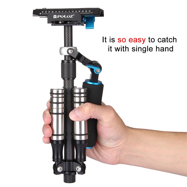 PULUZ P40T Carbon Fiber Handheld Stabilizer Steadicam for DSLR & DV Digital Video & Cameras-5