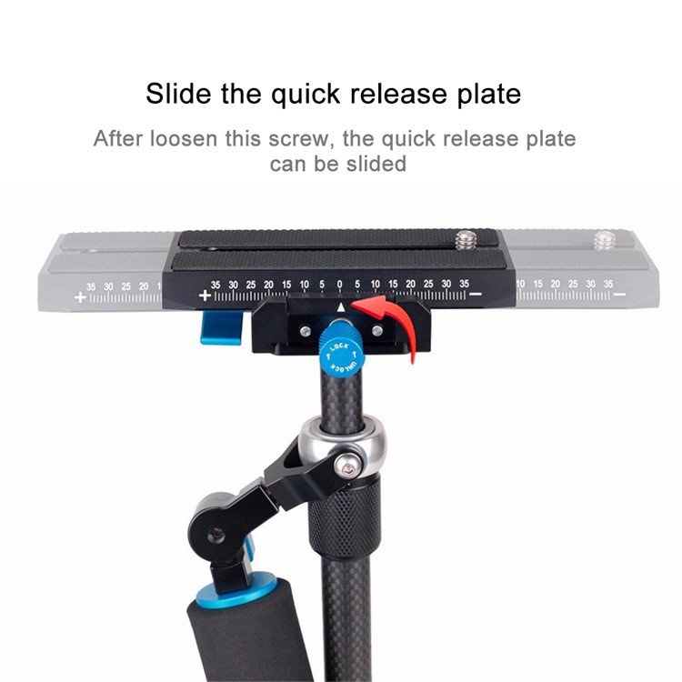 PULUZ P40T Carbon Fiber Handheld Stabilizer Steadicam for DSLR & DV Digital Video & Cameras-8