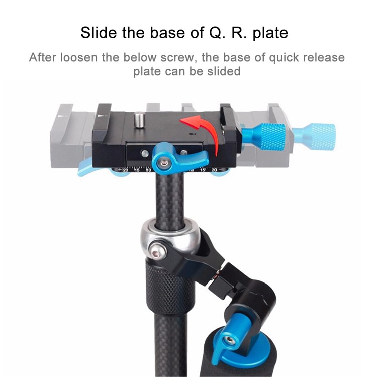 PULUZ P40T Carbon Fiber Handheld Stabilizer Steadicam for DSLR & DV Digital Video & Cameras-9