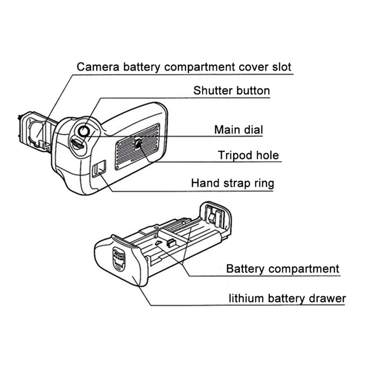PULUZ PU2501 Vertical Camera Battery Grip for Nikon D800 / D800E / D810 Digital SLR Camera - Black-11