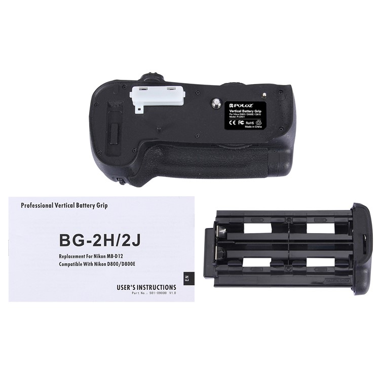PULUZ PU2501 Vertical Camera Battery Grip for Nikon D800 / D800E / D810 Digital SLR Camera - Black-9