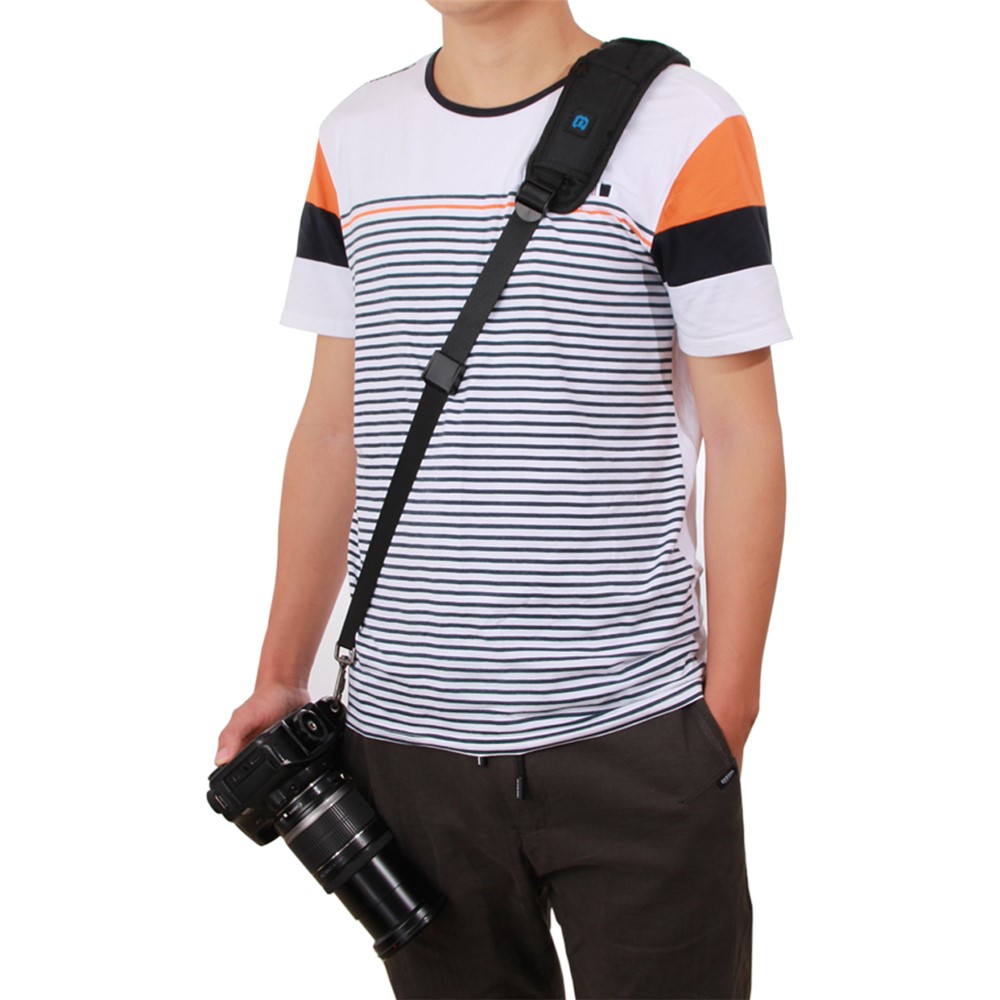 PULUZ Anti-Slip Nylon Quick Release Soft Pad Single Shoulder Camera Strap with Metal Hook for SLR / DSLR Cameras-8
