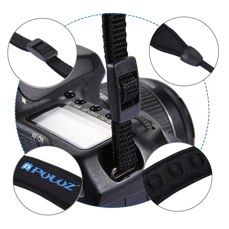 PULUZ PU6003 Anti-Slip Soft Diving Pad Single Shoulder Camera Strap for SLR / DSLR Cameras - Black-4