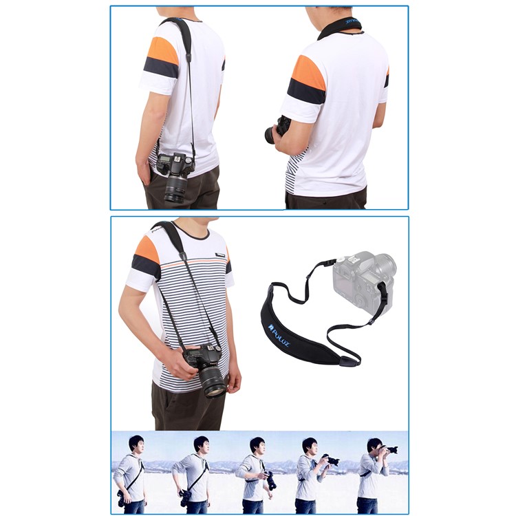 PULUZ PU6003 Anti-Slip Soft Diving Pad Single Shoulder Camera Strap for SLR / DSLR Cameras - Black-7