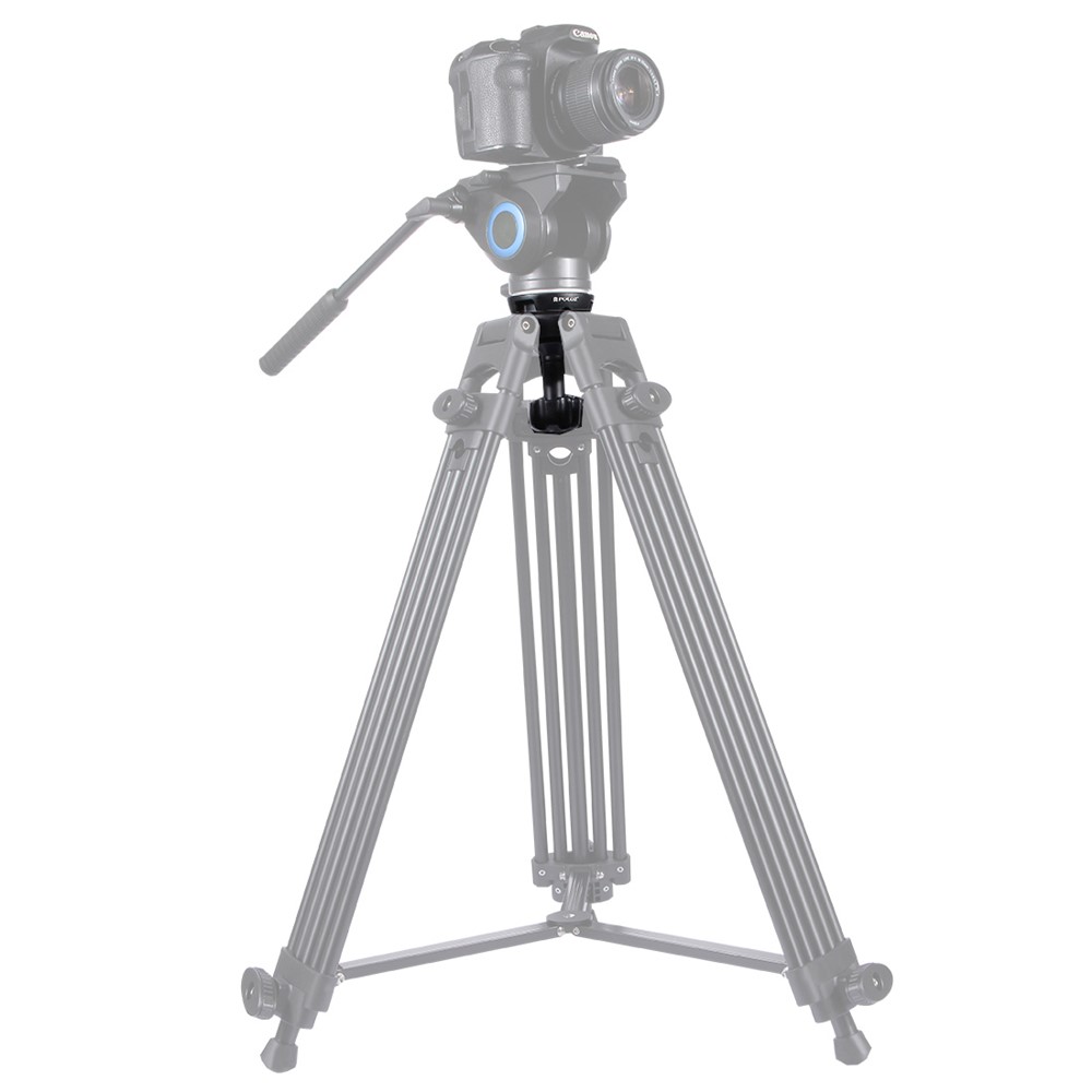 PULUZ PU3503 75mm Half Ball Flat to Bowl Adapter for Fluid Head Tripod DSLR Rig Camera - Black-2