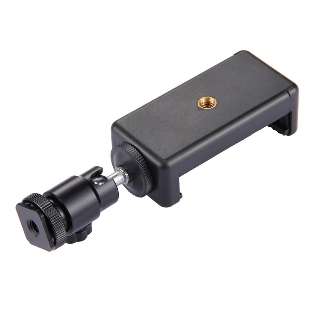 PULUZ PU214 1/4 Zoll Blitzschuh Stativkopf + Stativklemme Für Smartphones, Klemmbreite: 6-7.6cm-4