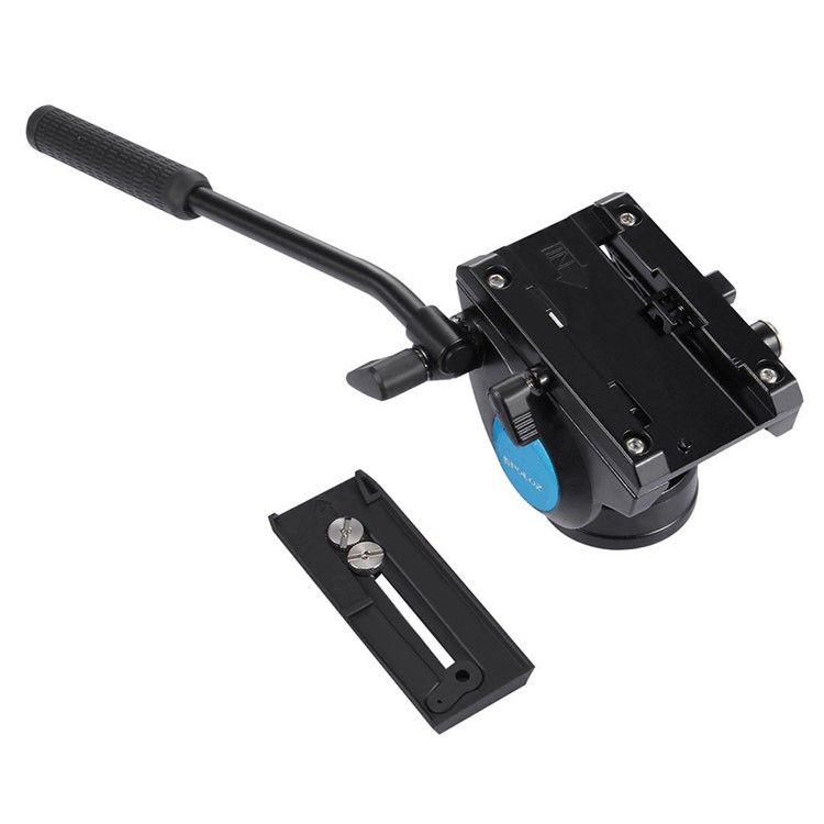 PULUZ PU3501 Heavy Duty Video Camera Tripod Action Fluid Drag Head with Sliding Plate for DSLR & SLR Cameras - Black-8
