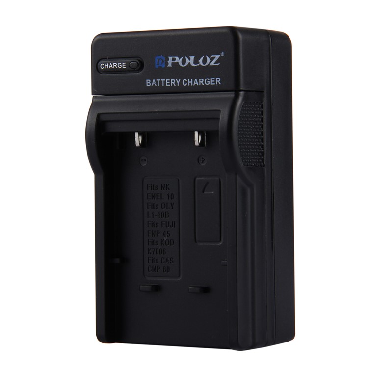 PULUZ PU2142 US Plug Battery Charger for Nikon EN-EL10, Olympus LI-40B, FUJI FNP-45, Kodak K7006, CASIO CNP80 Battery-2