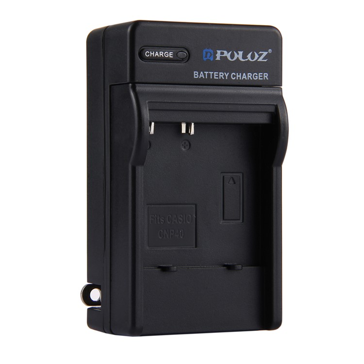 PULUZ PU2151 Portable Travel Battery Charger for CASIO CNP40 Battery - US Plug-1