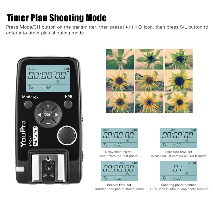Wireless Flash Trigger with E3 2.5mm PC Sync & Shutter Cable for Nikon D810 D800 D700 D500 D5 D4 D300 D300S D3 D3s Camera-8
