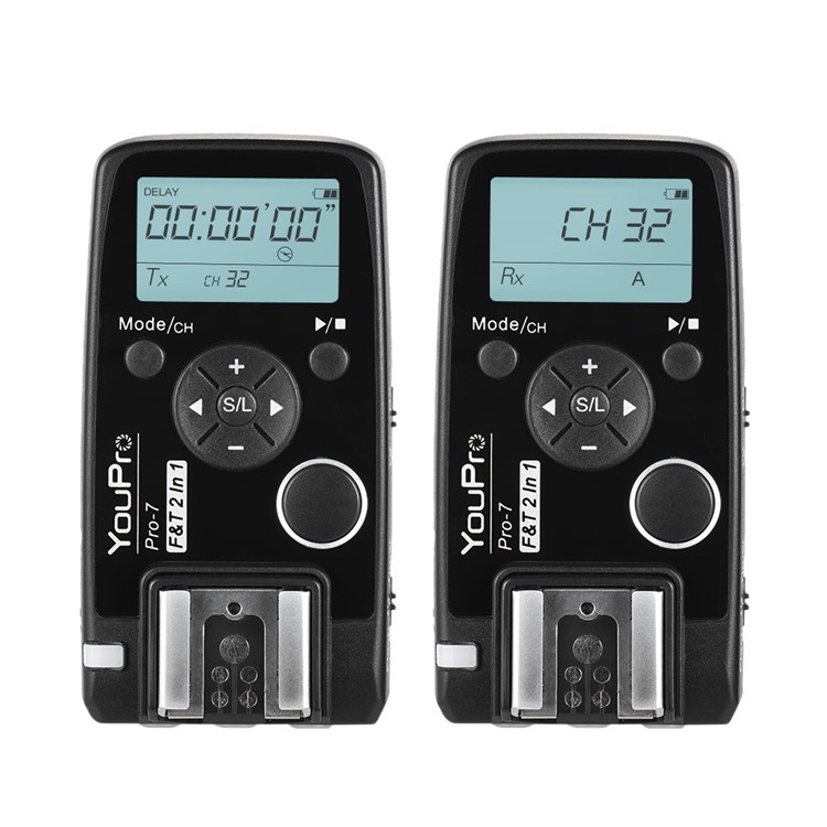 Wireless Flash Trigger with E3 2.5mm PC Sync & Shutter Cable for Canon Camera-7