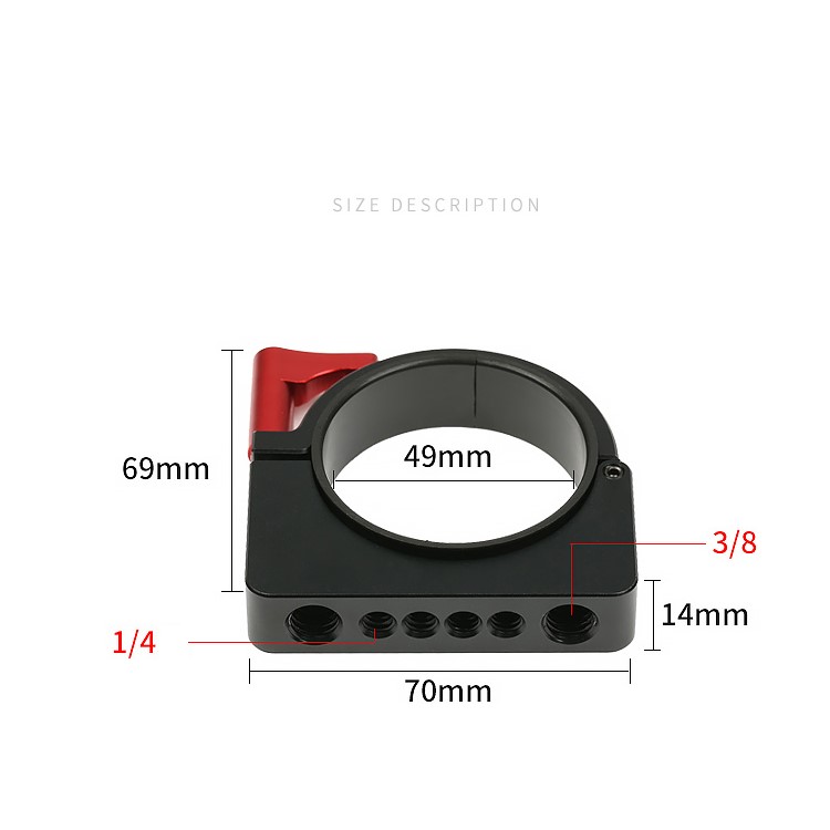 Aluminum Alloy Extension Ring Clamp Mount Adapter with 1/4" and 3/8" Screws for DJI Ronin-S Stabilizer-10