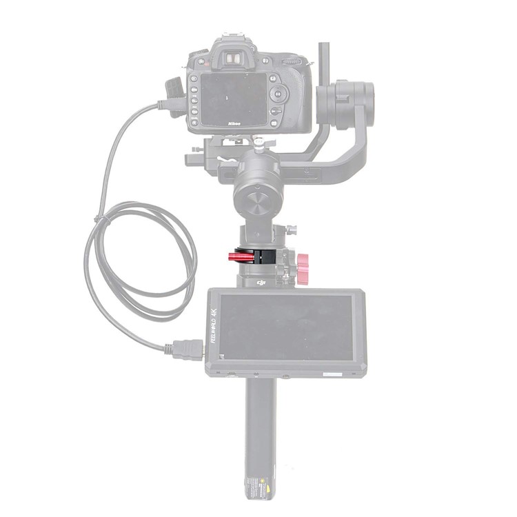 Aluminum Alloy Extension Ring Clamp Mount Adapter with 1/4" and 3/8" Screws for DJI Ronin-S Stabilizer-13