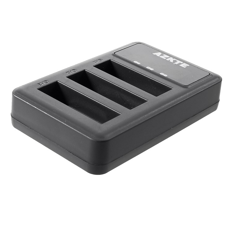 AZKTE AT849 Para Gopro Hero 4 Cargador De Batería Triple Con Pantalla LCD-5