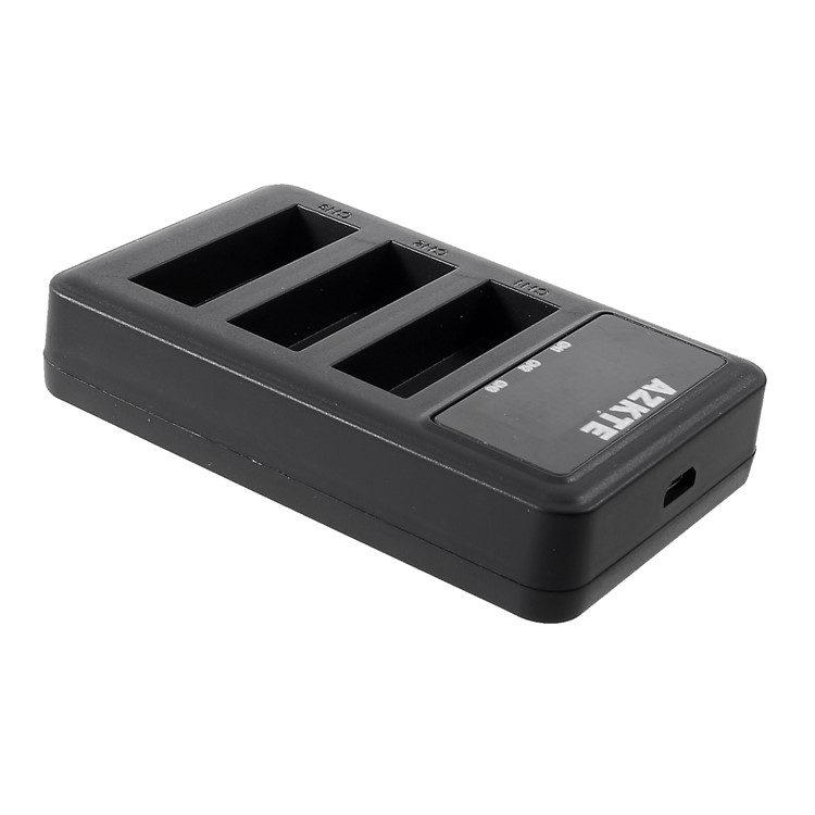 AZKTE AT849 Para Gopro Hero 4 Cargador De Batería Triple Con Pantalla LCD-6