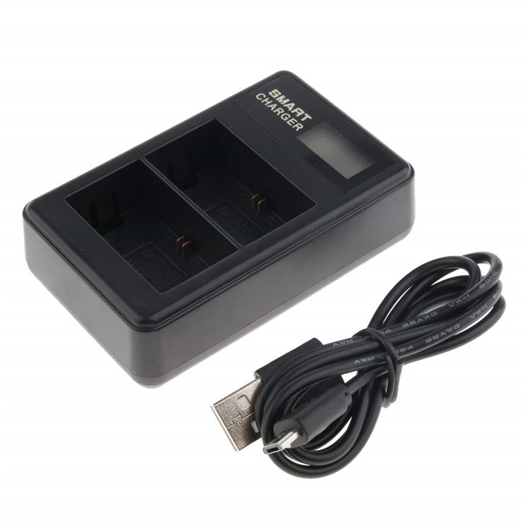 LCD Display Dual-Channel LP-E6 Battery USB Charger for Canon 7D 6D 5D 60D-5