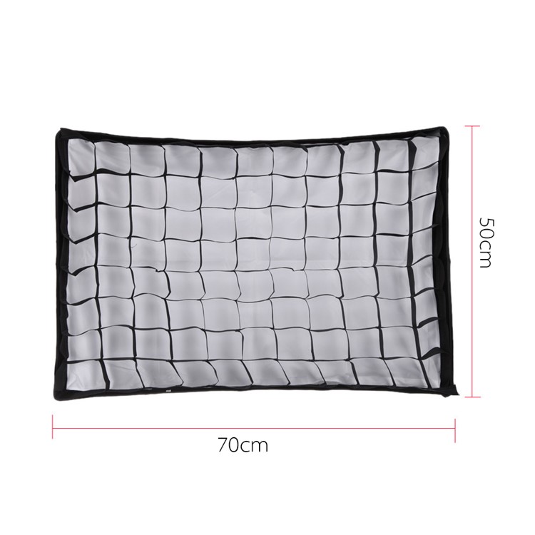 50*70cm Studio Flash Grid Softbox Mesh Rectangular Honeycomb Softbox Flash Light Soft Box - Black/Silver-5