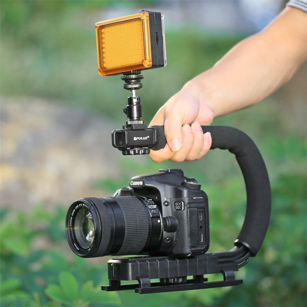 PULUZ PKT3012 Stabilizing Handle Bracket for DV Camcorder/DSLR Camera-11